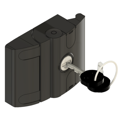 MODULAR SOLUTIONS DOOR PART<BR>COMPACT SLAM LATCH, BLACK POWDER COAT, LOCKING KEY 1333 W/HARDWARE